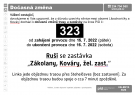 Krátkodobá uzavírka Libochovičky - Kováry od 15. 7. 2022 (linka 323) 1
